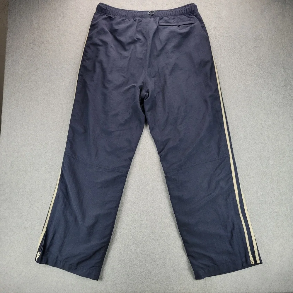Abercrombie‎ & Fitch Track Pants Mens Large Navy Blue Nylon Side Stripe Vintage